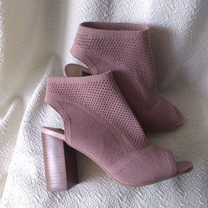 STEVEN Steve Madden Mauve Fabric Booties